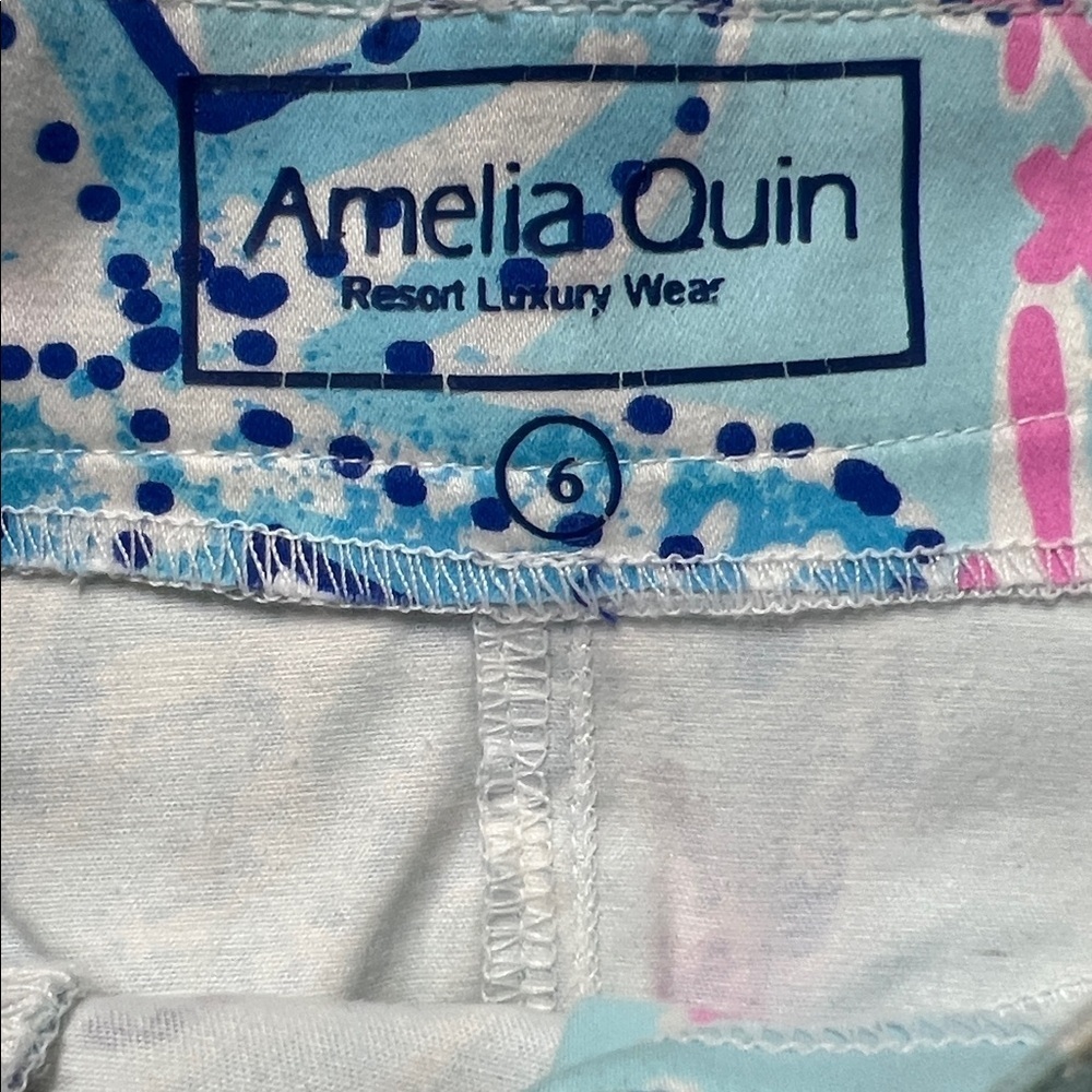 Amelia Quin Colorful Coral Print Pants - Picture 4 of 5